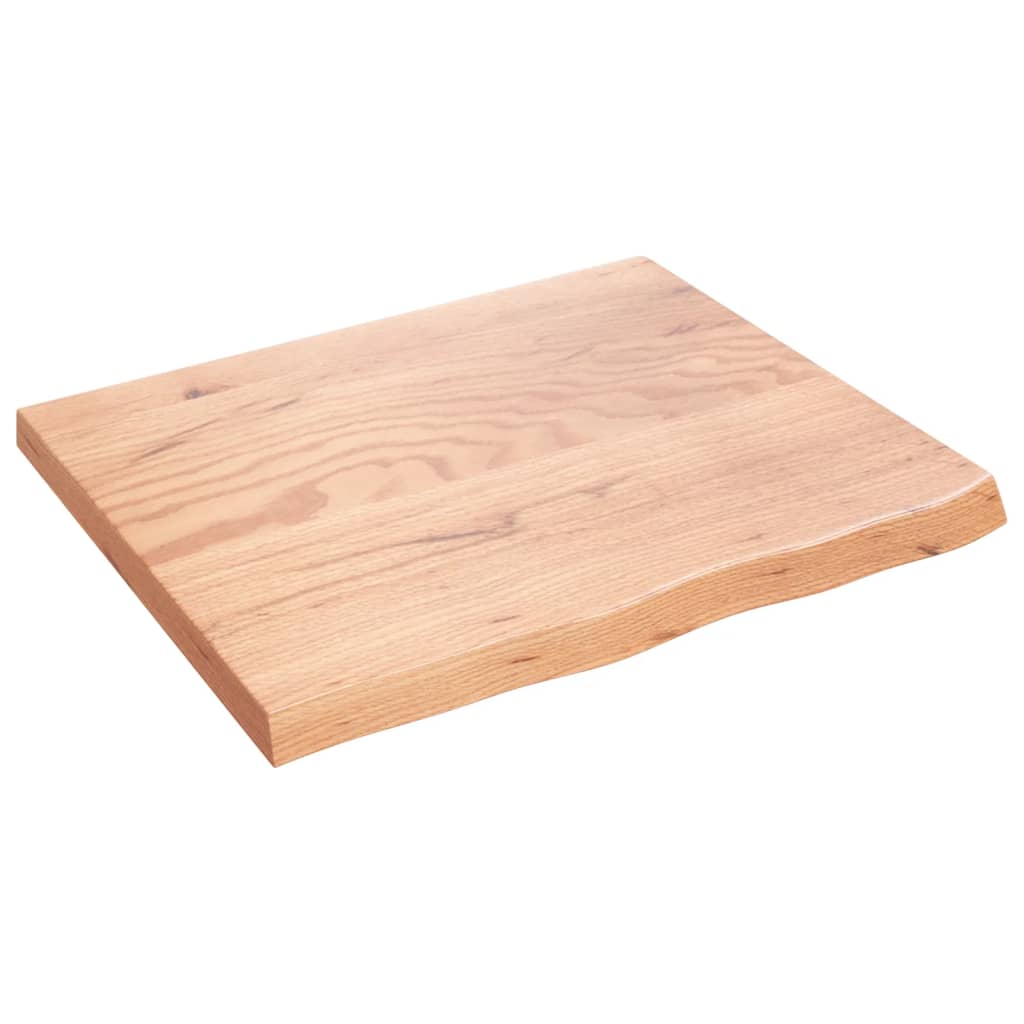 Bordplate lysebrun 60x50x(2-4) cm behandlet heltre eik