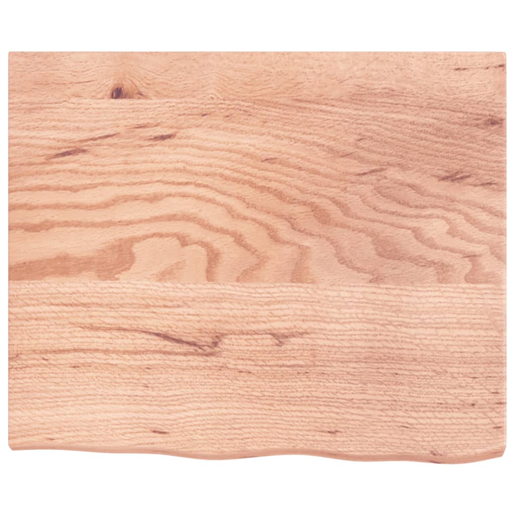 Bordplate lysebrun 60x50x(2-4) cm behandlet heltre eik