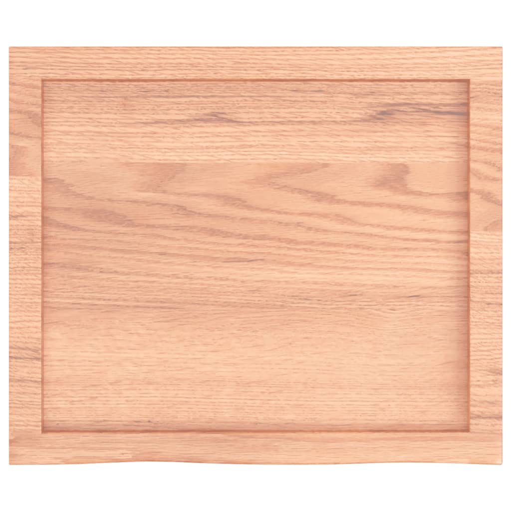 Bordplate lysebrun 60x50x(2-6) cm behandlet heltre eik
