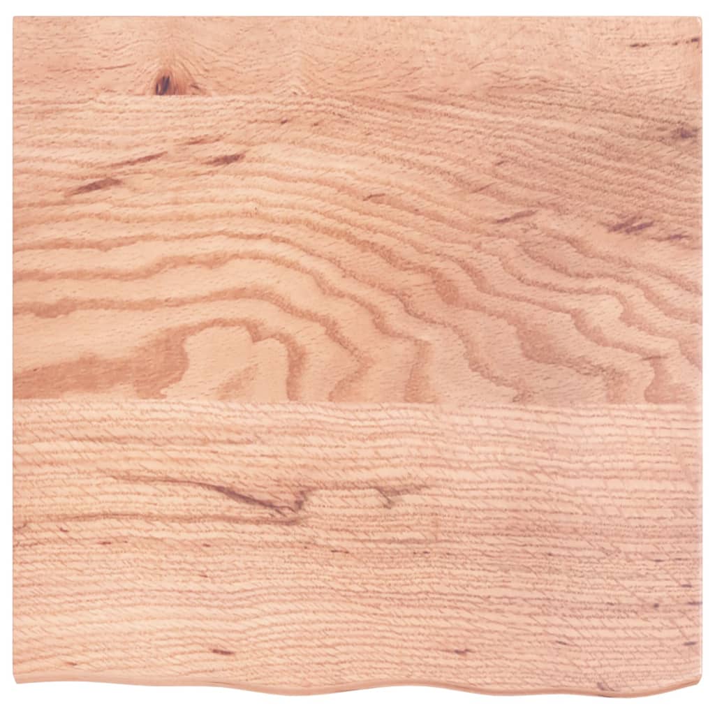 Bordplate lysebrun 60x60x2 cm behandlet heltre eik