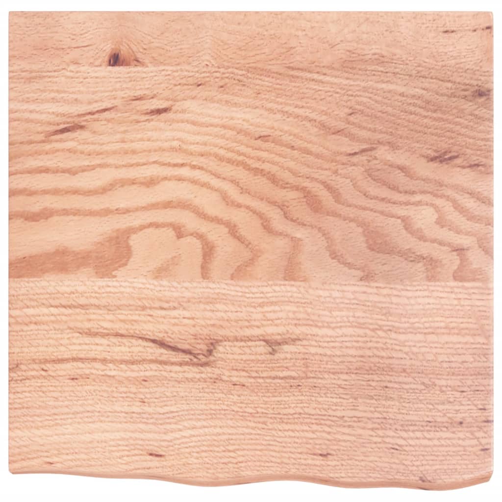 Bordplate lysebrun 60x60x(2-4) cm behandlet heltre eik