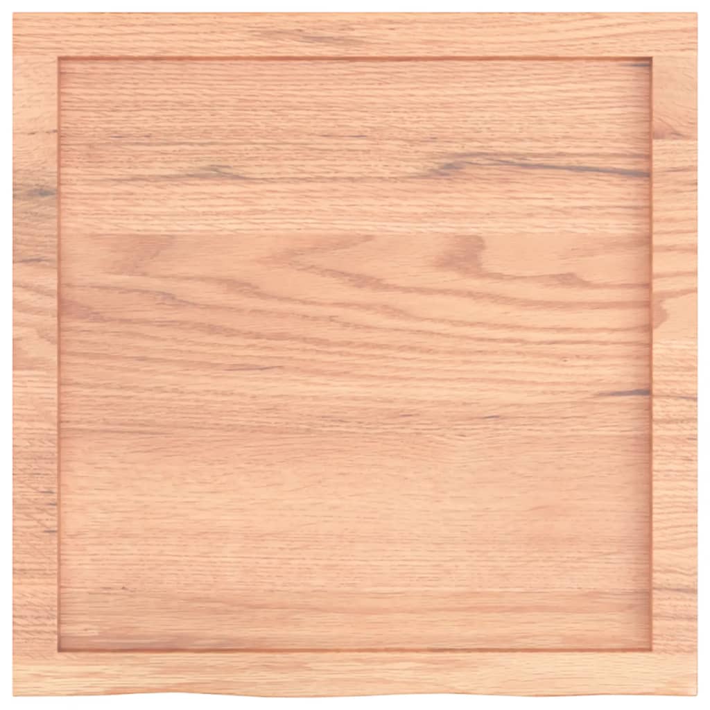 Bordplate lysebrun 60x60x(2-6) cm behandlet heltre eik