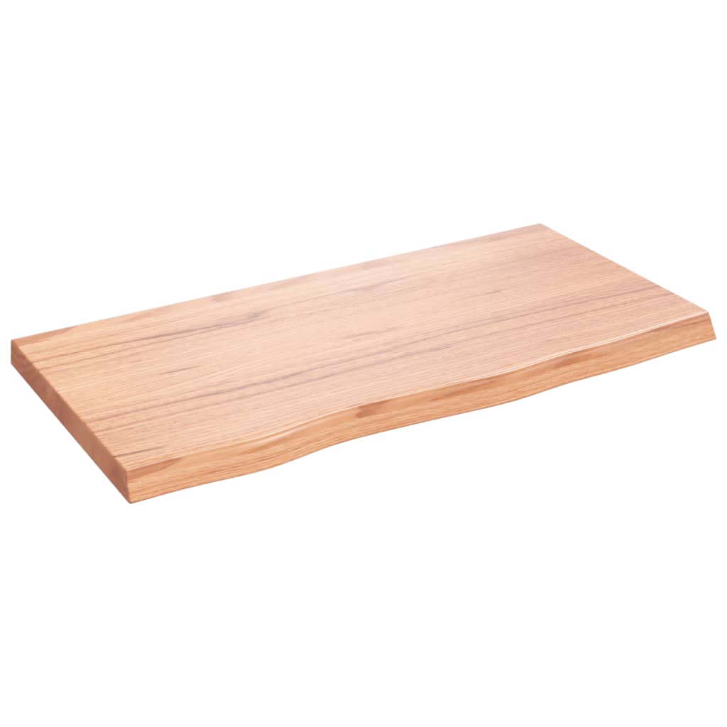 Bordplate lysebrun 80x40x(2-4) cm behandlet heltre eik