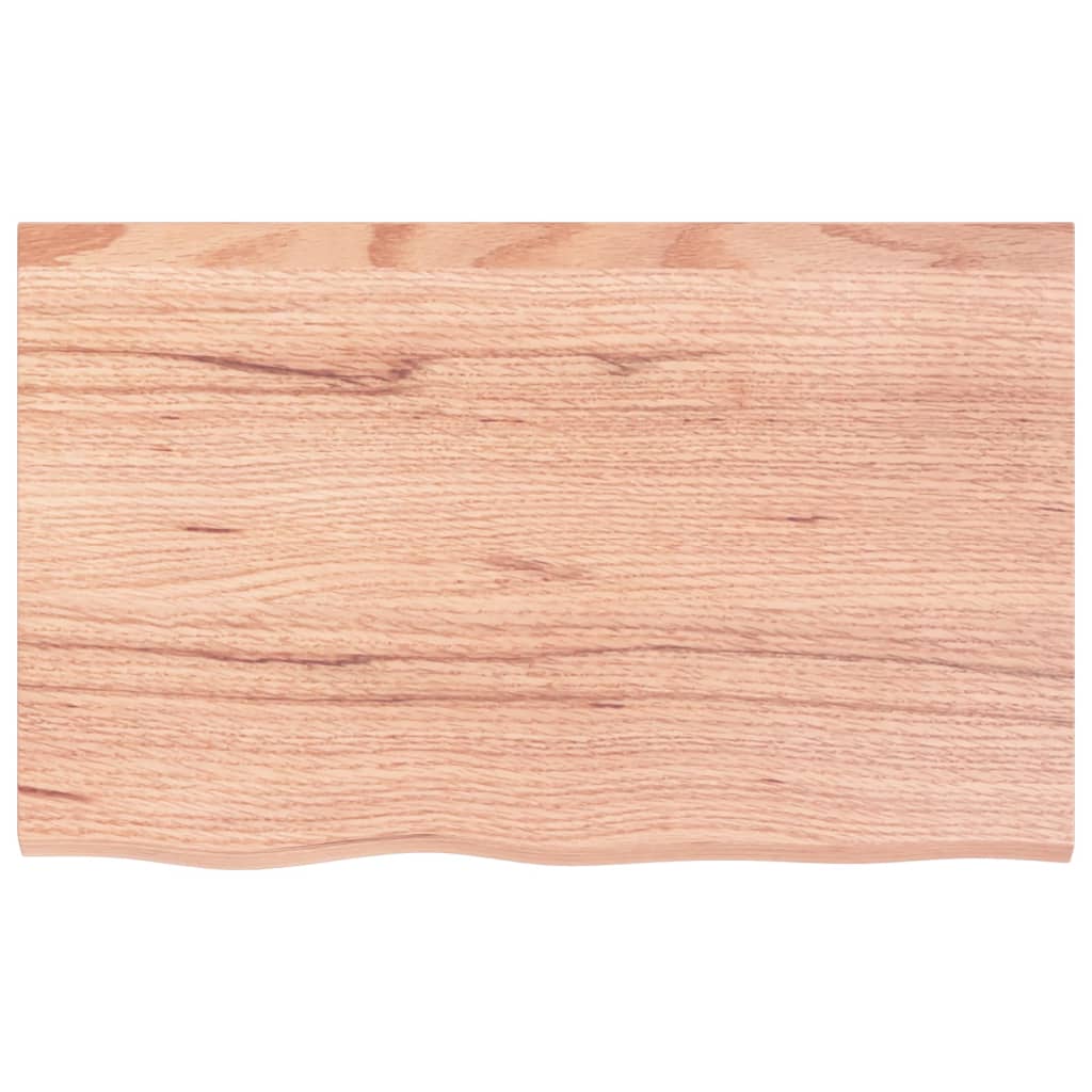 Bordplate lysebrun 80x50x(2-4) cm behandlet heltre eik