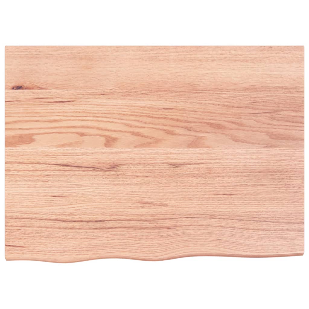 Bordplate lysebrun 80x60x2 cm behandlet heltre eik