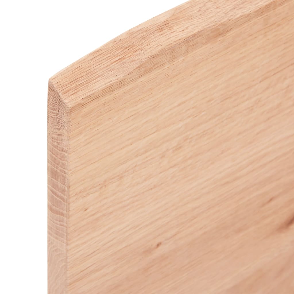Bordplate lysebrun 80x60x2 cm behandlet heltre eik