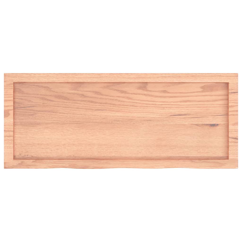 Bordplate lysebrun 100x40x(2-4) cm behandlet heltre eik