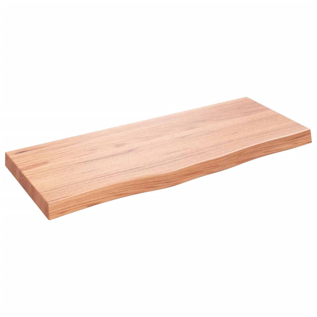 Bordplate lysebrun 100x40x(2-6) cm behandlet heltre eik