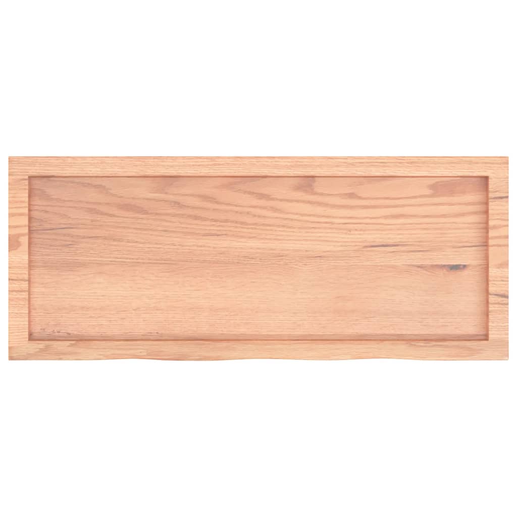 Bordplate lysebrun 100x40x(2-6) cm behandlet heltre eik
