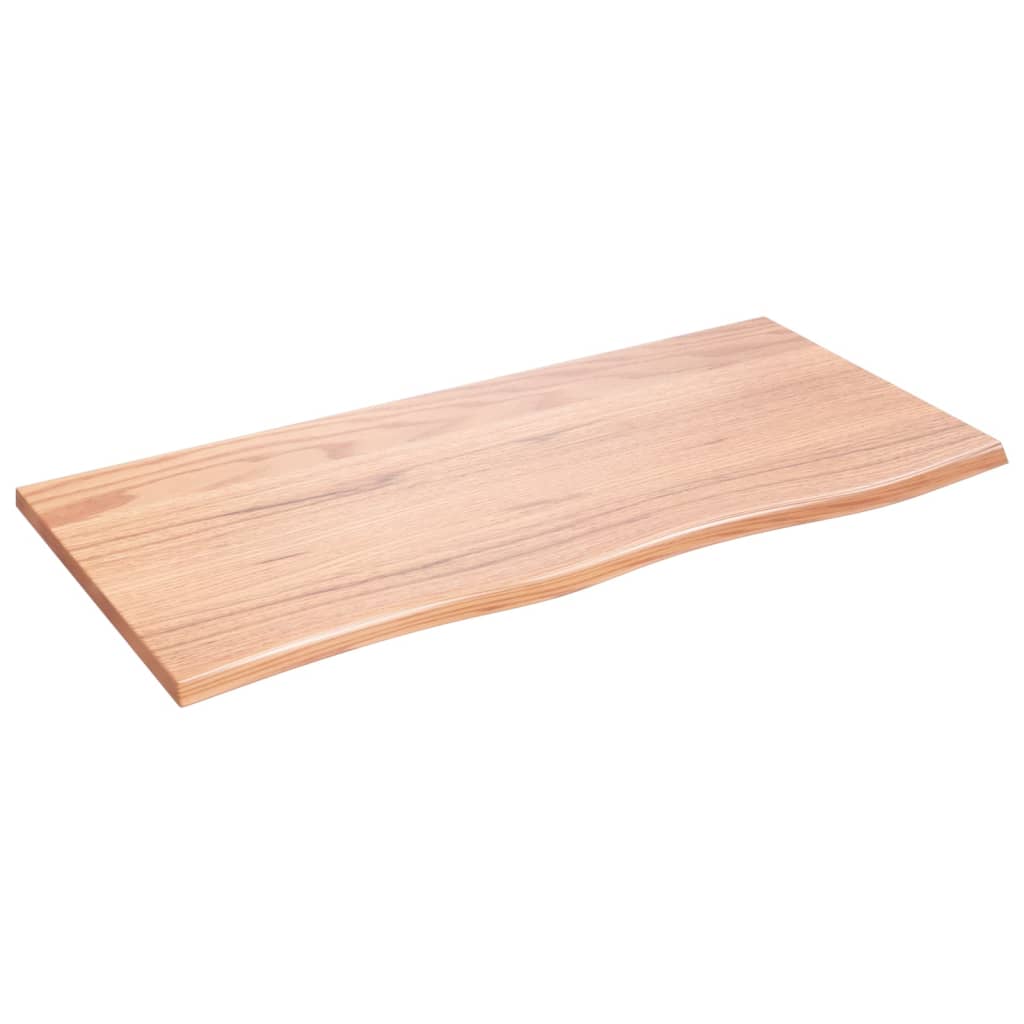 Bordplate lysebrun 100x50x2 cm behandlet heltre eik