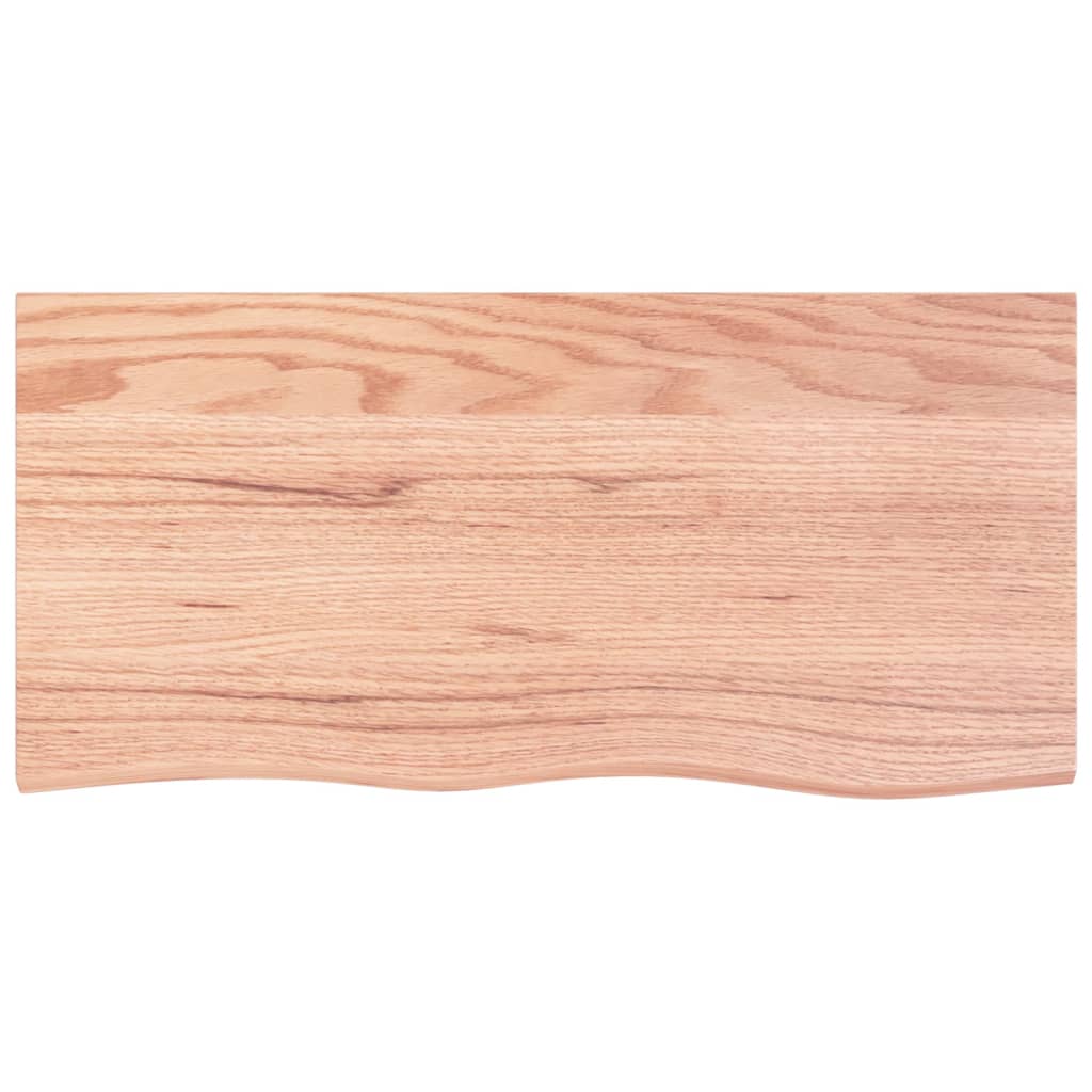 Bordplate lysebrun 100x50x2 cm behandlet heltre eik