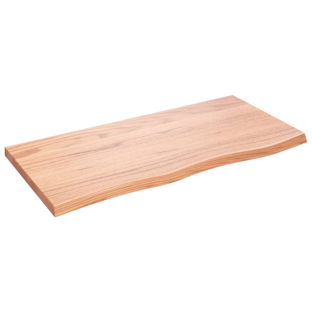 Bordplate lysebrun 100x50x(2-4) cm behandlet heltre eik