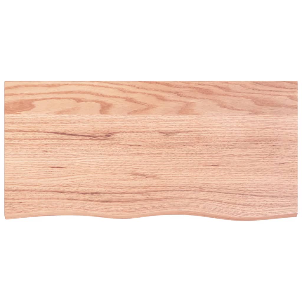 Bordplate lysebrun 100x50x(2-4) cm behandlet heltre eik