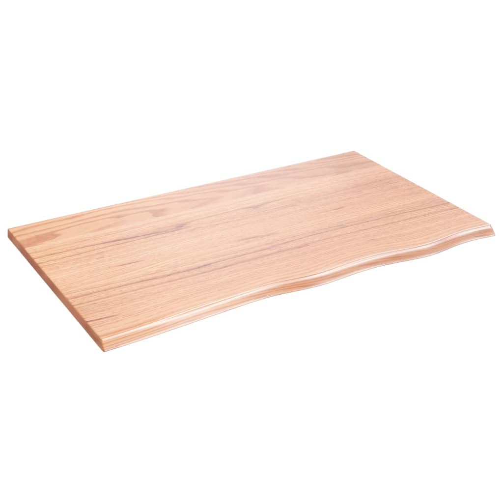 Bordplate lysebrun 100x60x2 cm behandlet heltre eik