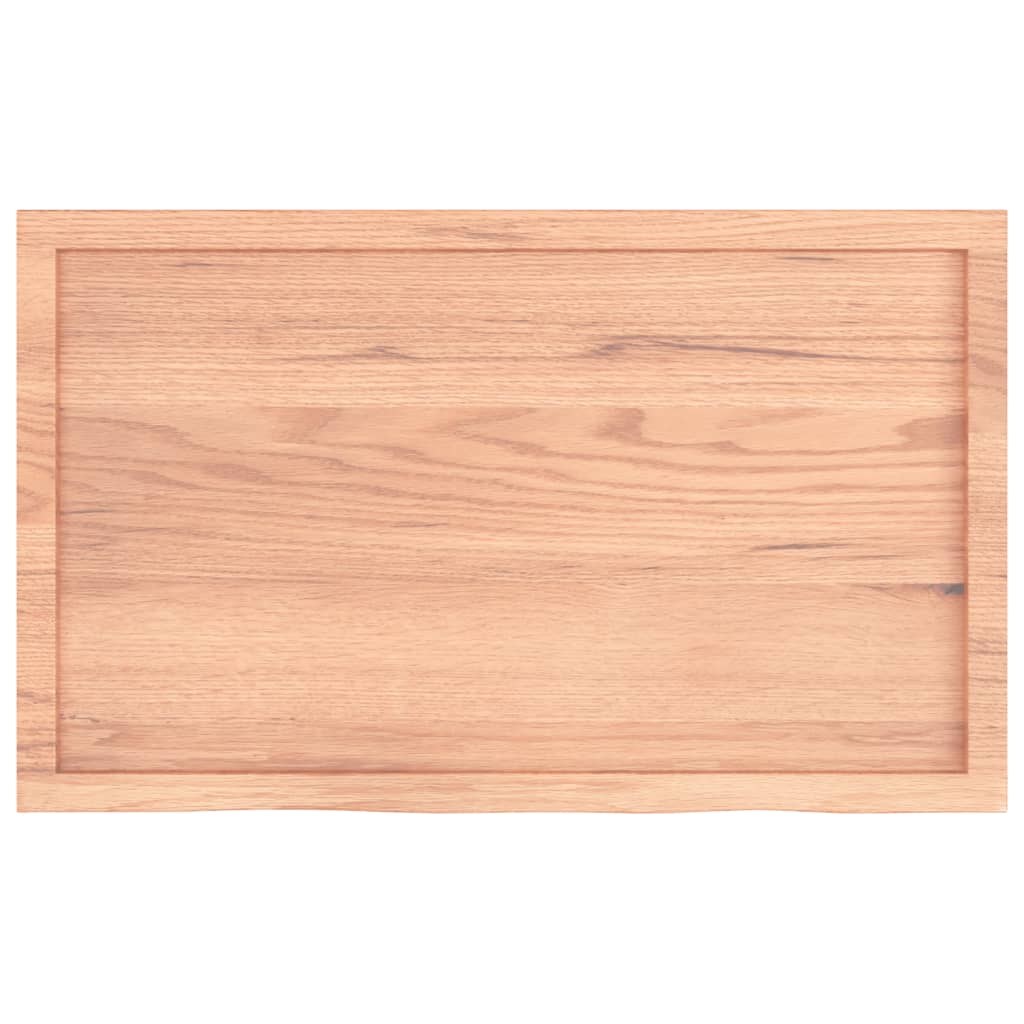 Bordplate lysebrun 100x60x(2-6) cm behandlet heltre eik