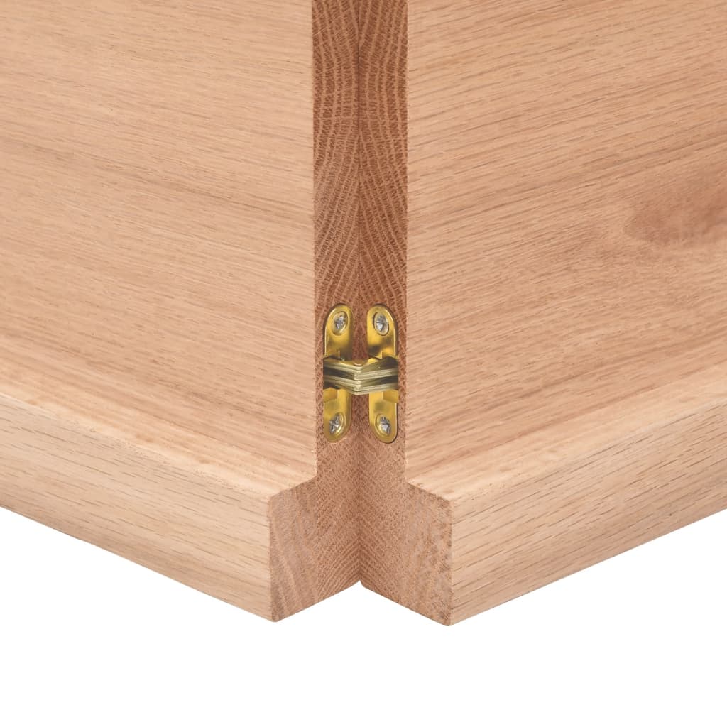 Bordplate lysebrun 120x40x(2-4) cm behandlet heltre eik
