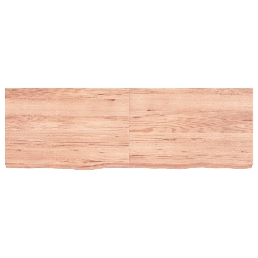Bordplate lysebrun 120x40x(2-6) cm behandlet heltre eik