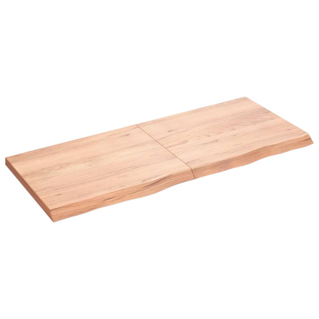 Bordplate lysebrun 120x50x(2-4) cm behandlet heltre eik