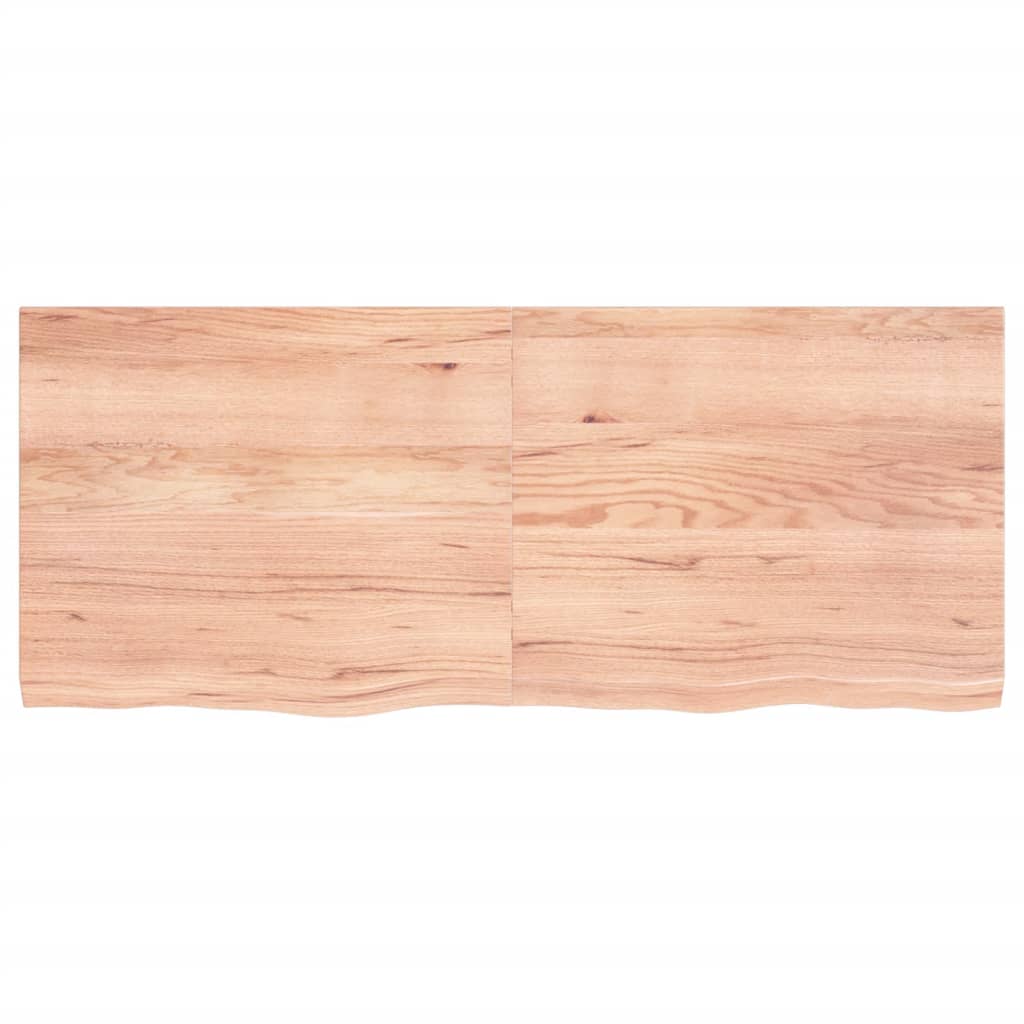 Bordplate lysebrun 120x50x(2-4) cm behandlet heltre eik