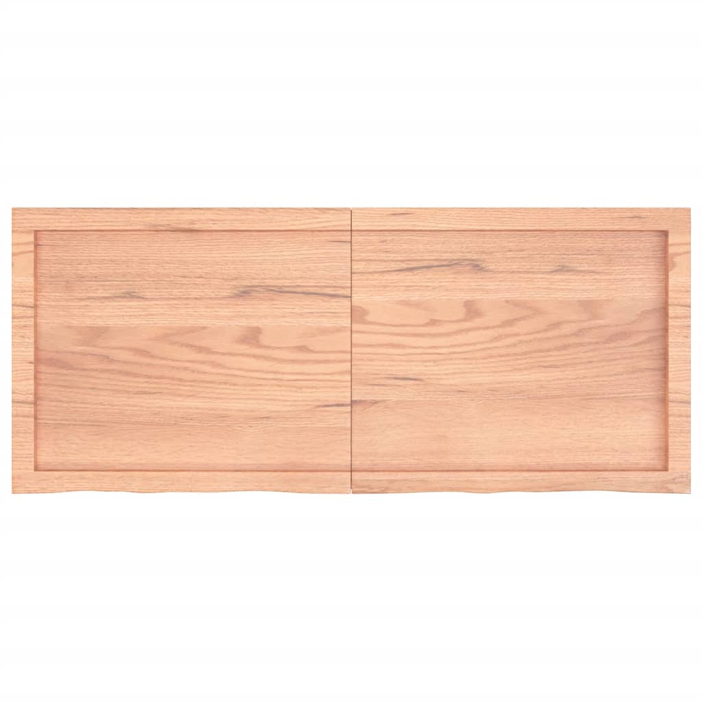 Bordplate lysebrun 120x50x(2-4) cm behandlet heltre eik