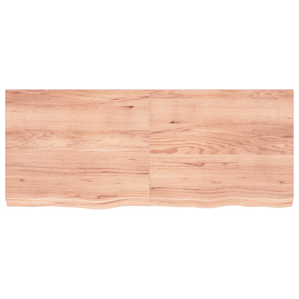 Bordplate lysebrun 120x50x(2-6) cm behandlet heltre eik