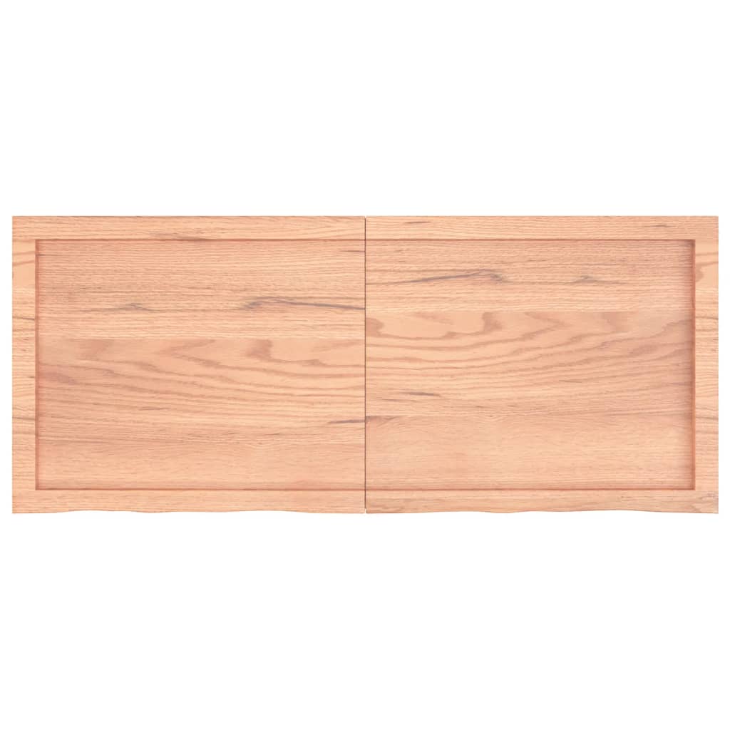 Bordplate lysebrun 120x50x(2-6) cm behandlet heltre eik