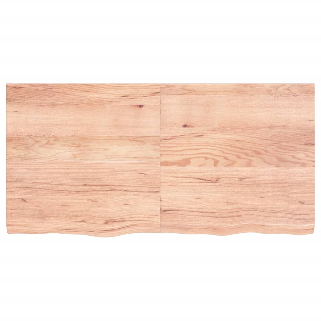 Bordplate lysebrun 120x60x(2-4) cm behandlet heltre eik