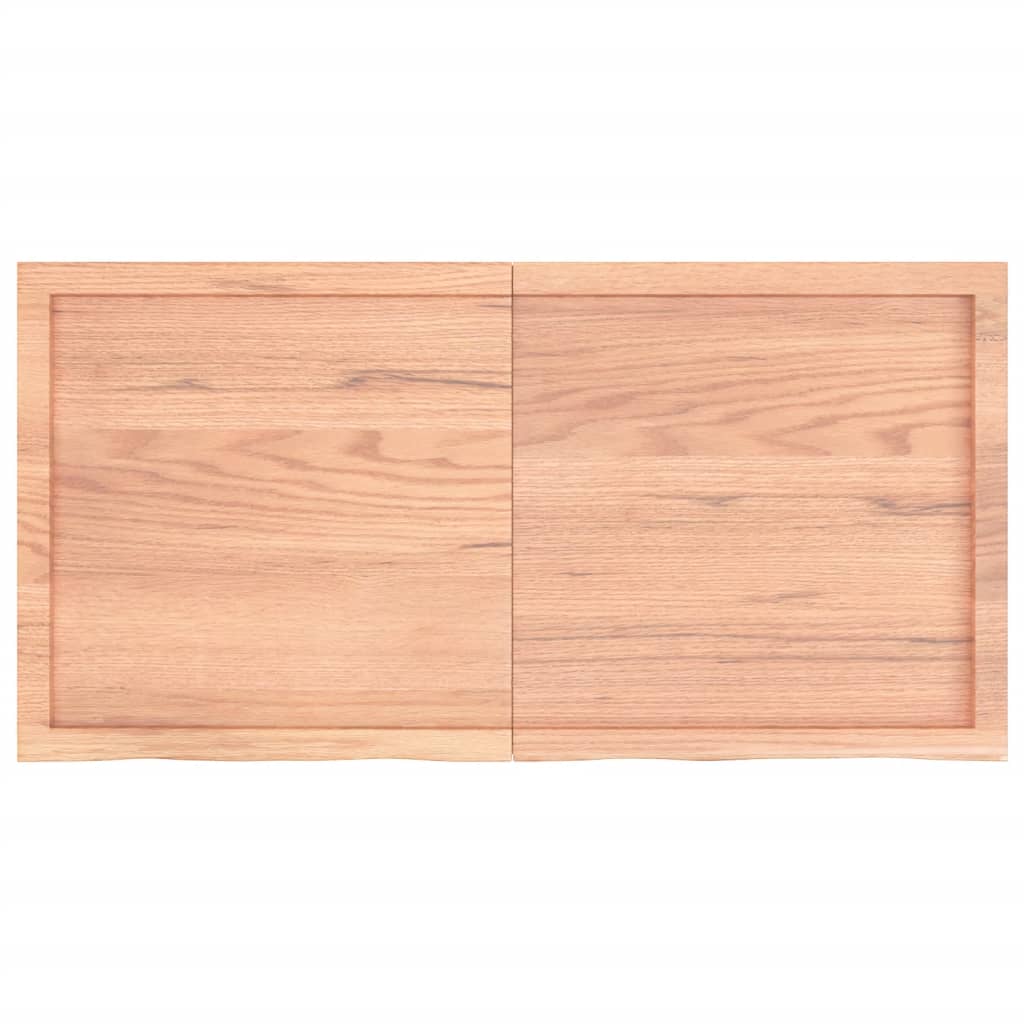 Bordplate lysebrun 120x60x(2-6) cm behandlet heltre eik
