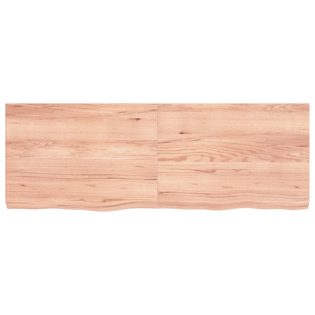 Bordplate lysebrun 140x50x(2-6) cm behandlet heltre eik