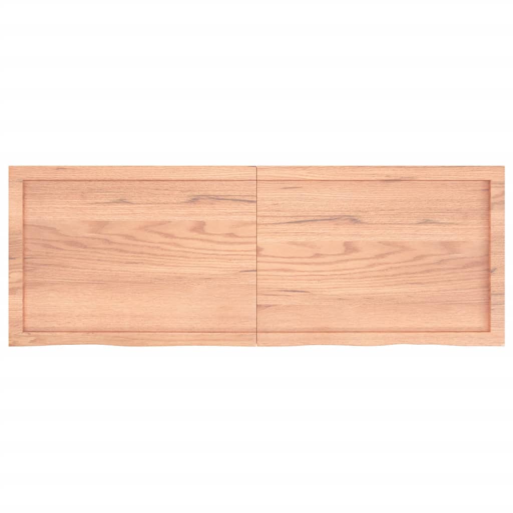 Bordplate lysebrun 140x50x(2-6) cm behandlet heltre eik