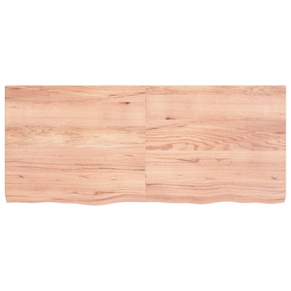 Bordplate lysebrun 140x60x(2-6) cm behandlet heltre eik