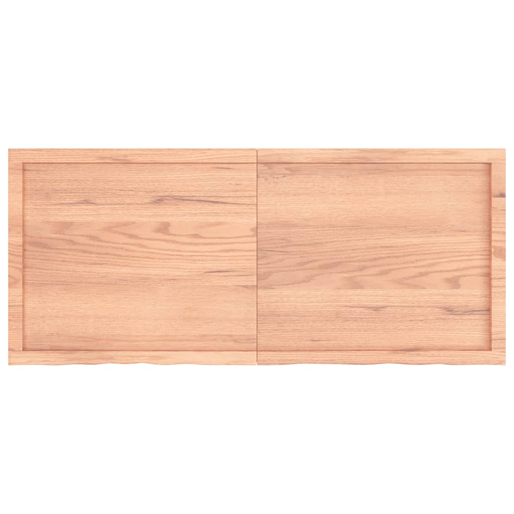Bordplate lysebrun 140x60x(2-6) cm behandlet heltre eik