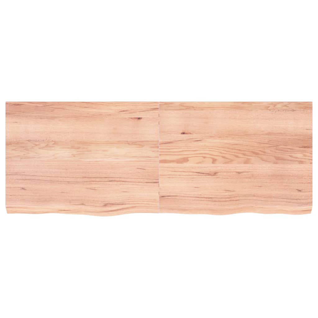 Bordplate lysebrun 160x60x(2-6) cm behandlet heltre eik