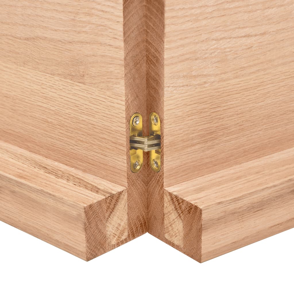 Bordplate lysebrun 160x60x(2-6) cm behandlet heltre eik