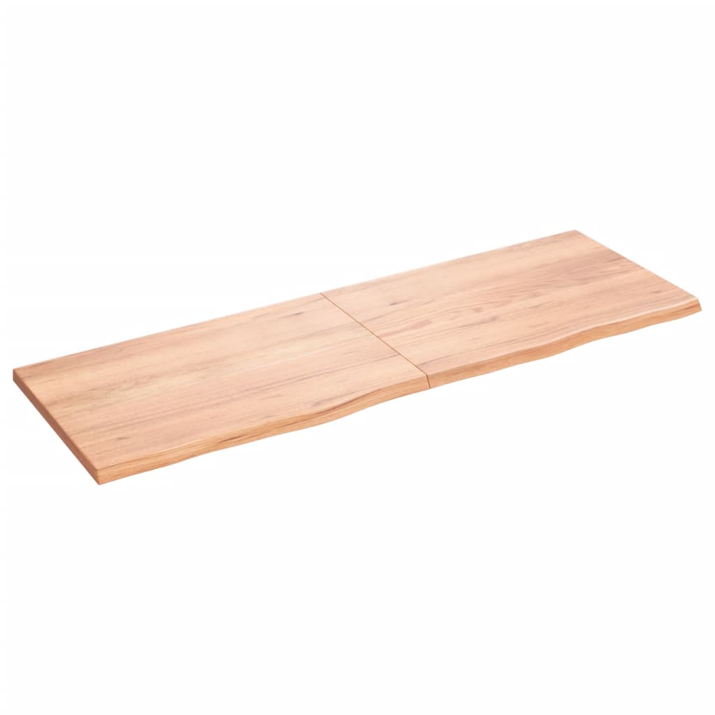 Bordplate lysebrun 180x60x(2-4) cm behandlet heltre eik