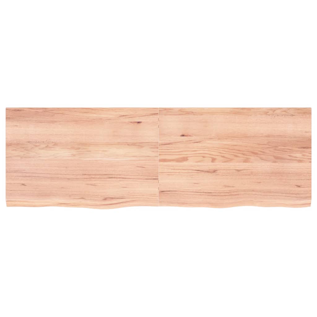 Bordplate lysebrun 180x60x(2-4) cm behandlet heltre eik