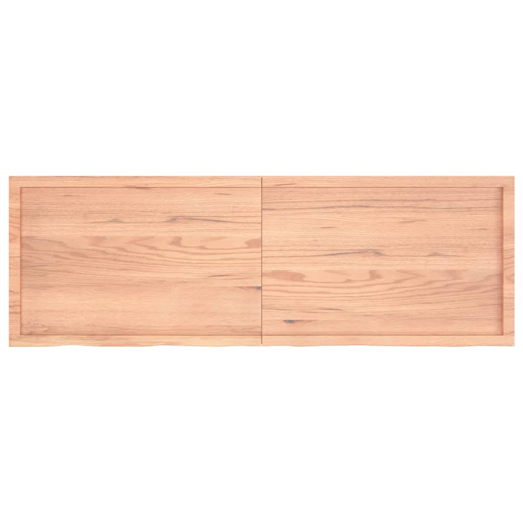 Bordplate lysebrun 180x60x(2-4) cm behandlet heltre eik