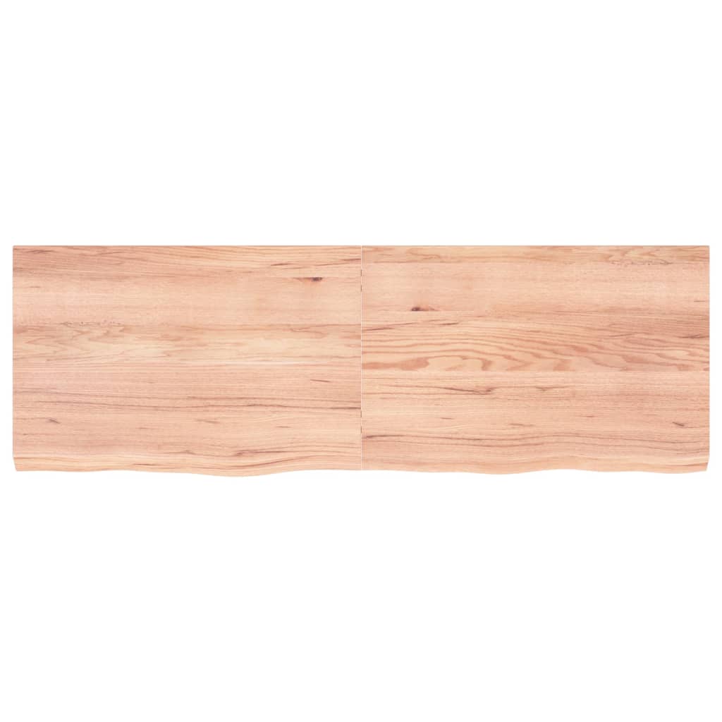Bordplate lysebrun 180x60x(2-6) cm behandlet heltre eik