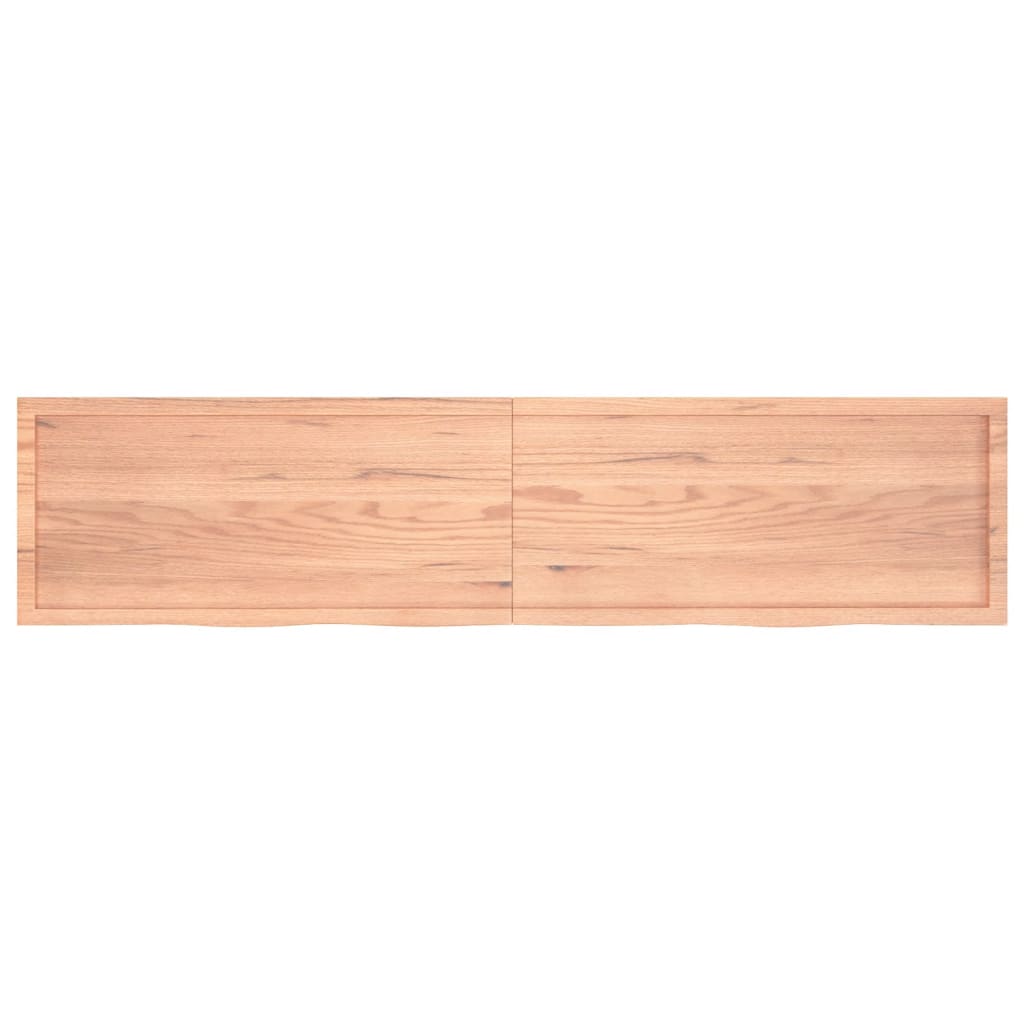 Bordplate lysebrun 220x50x(2-6) cm behandlet heltre eik