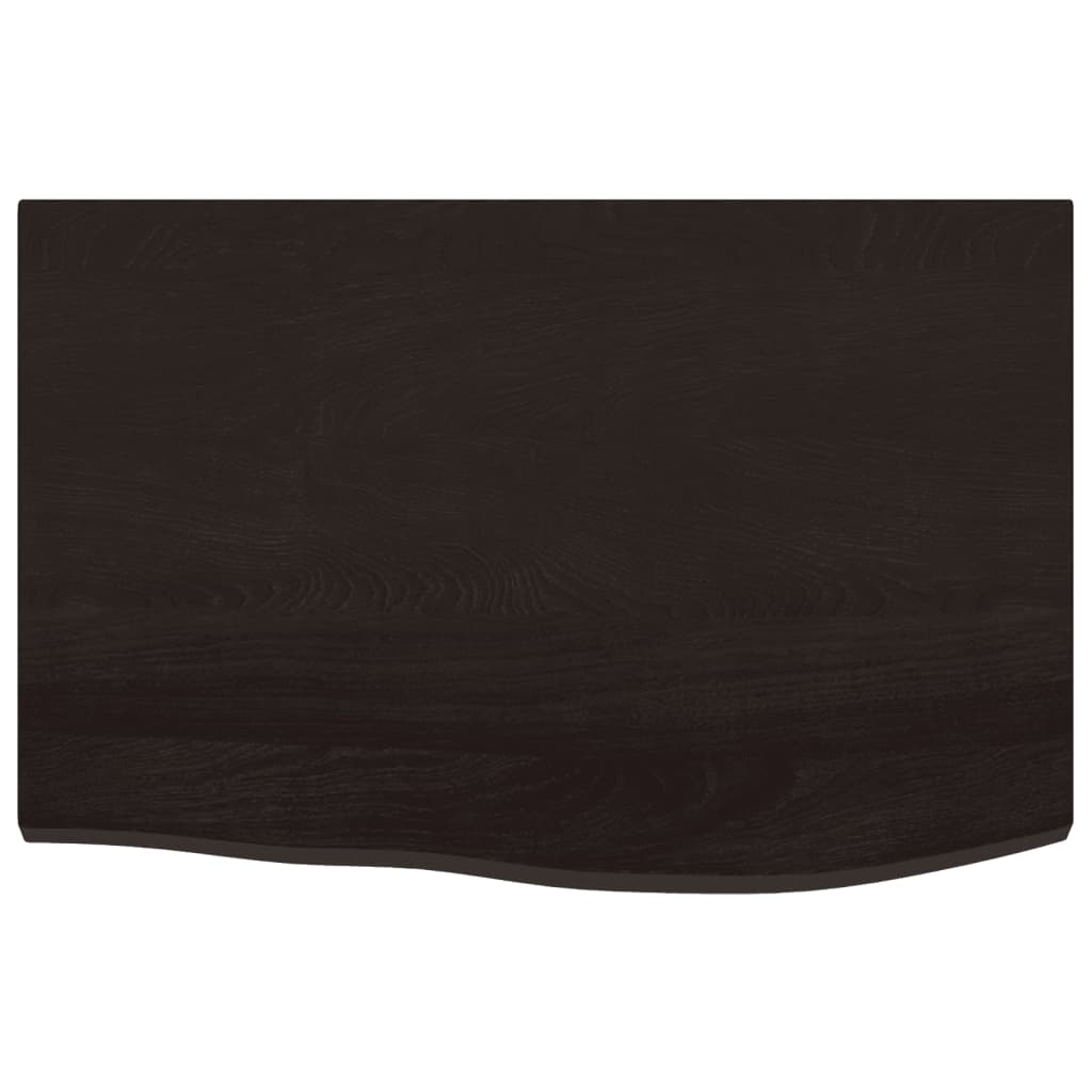 Bordplate mørkebrun 60x40x2 cm behandlet heltre eik