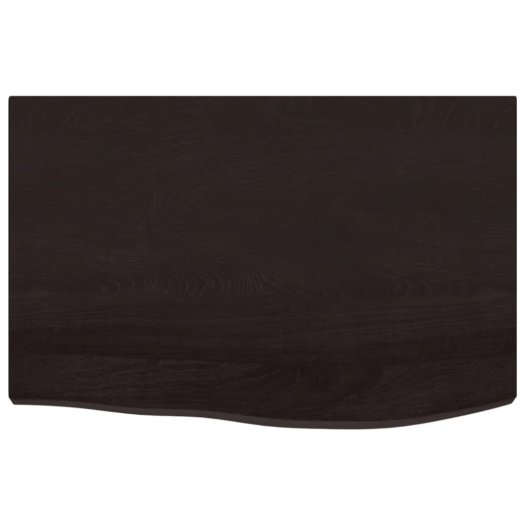 Bordplate mørkebrun 60x40x(2-4) cm behandlet heltre eik