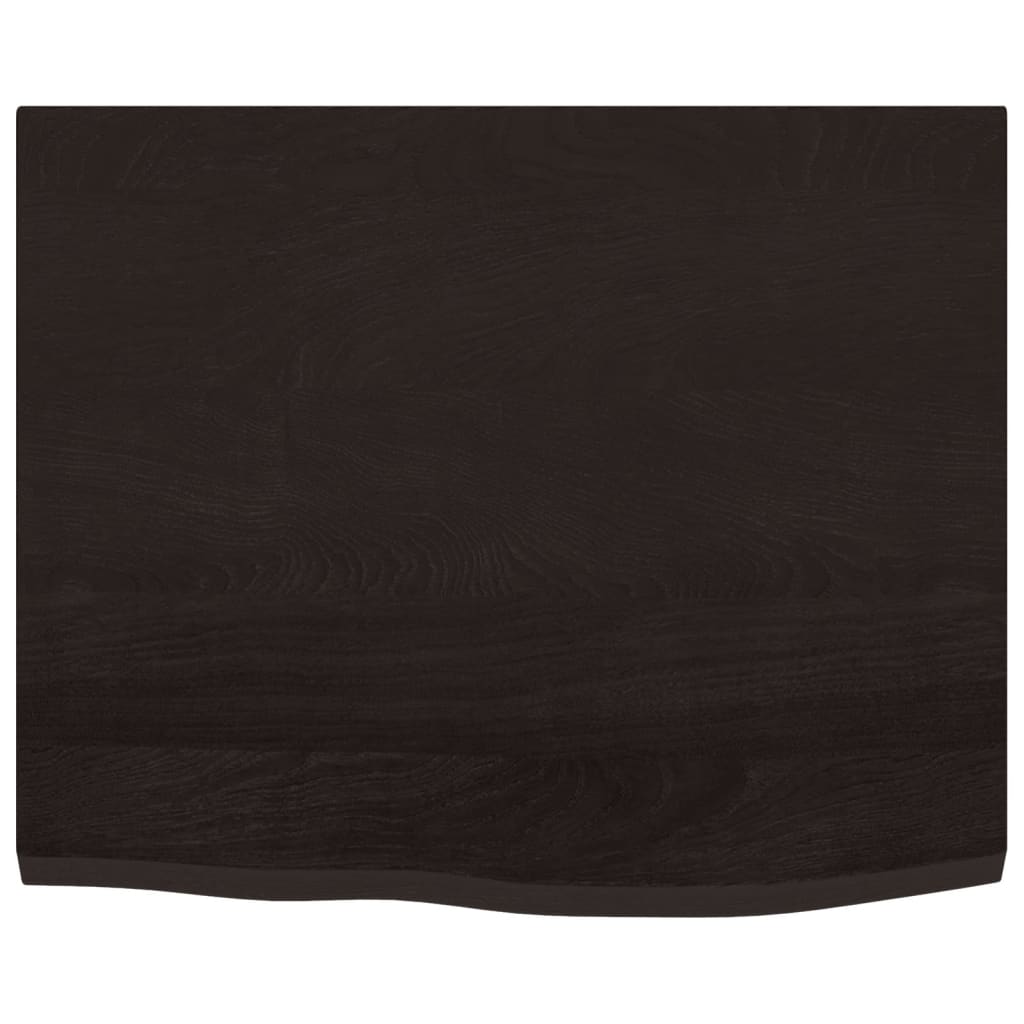 Bordplate mørkebrun 60x50x2 cm behandlet heltre eik