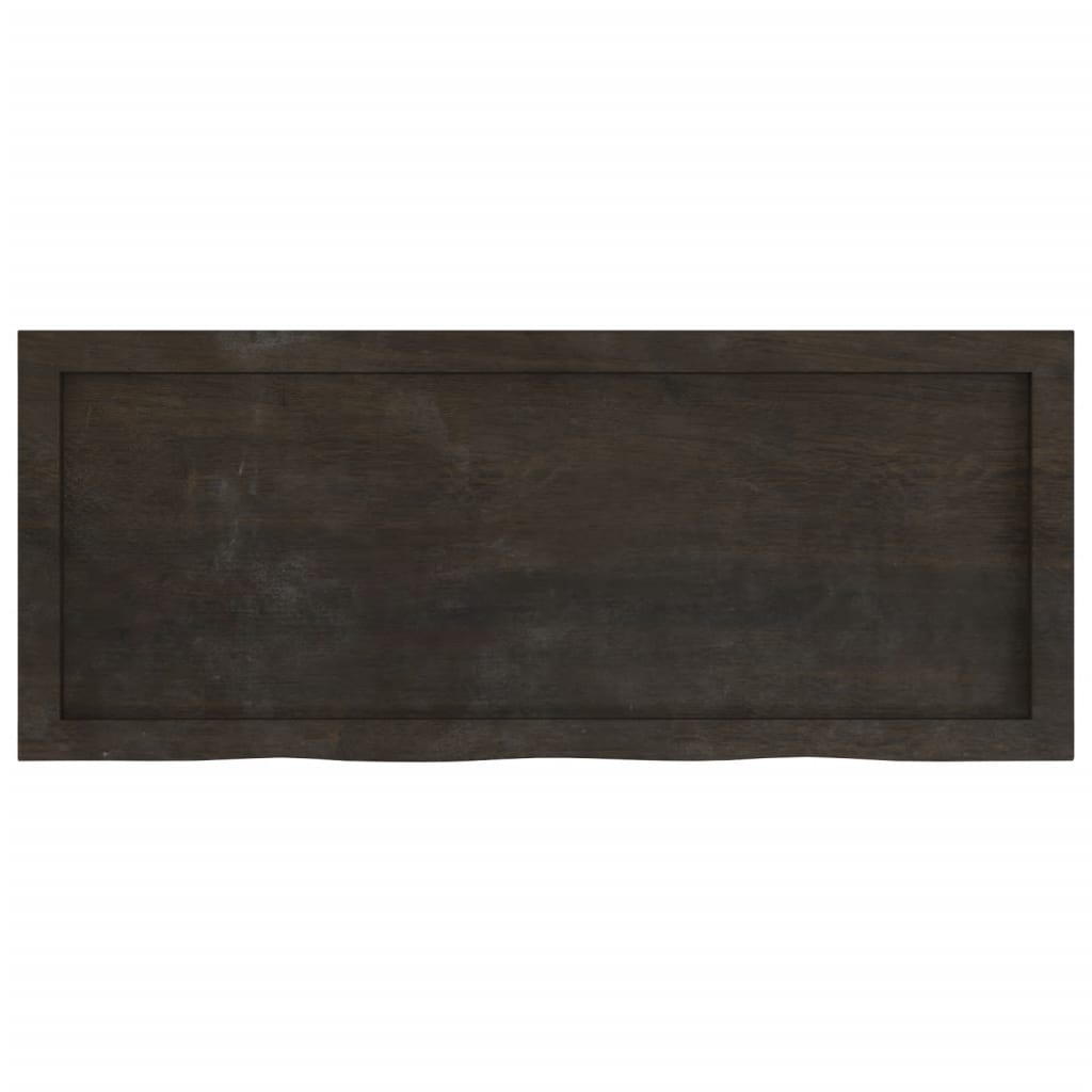 Bordplate mørkebrun 100x40x(2-4) cm behandlet heltre eik