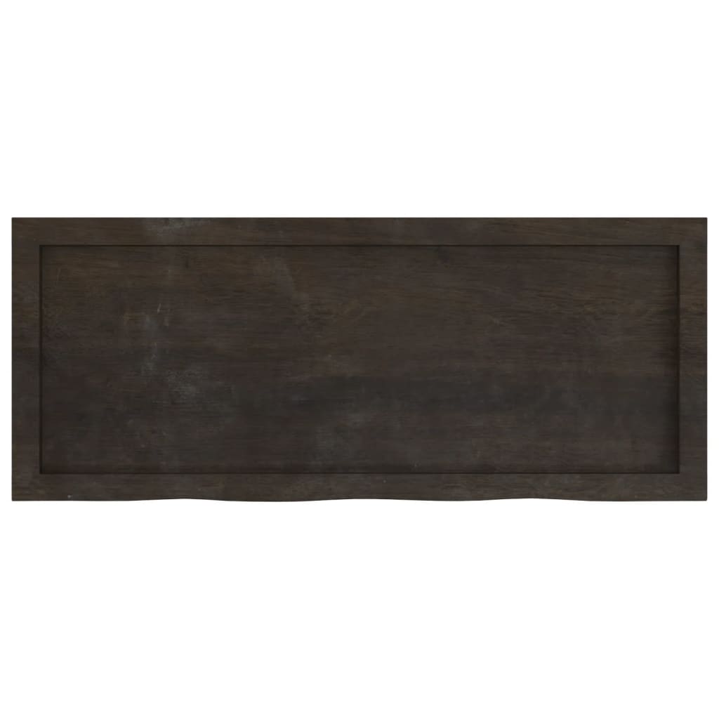 Bordplate mørkebrun 100x40x(2-6) cm behandlet heltre eik