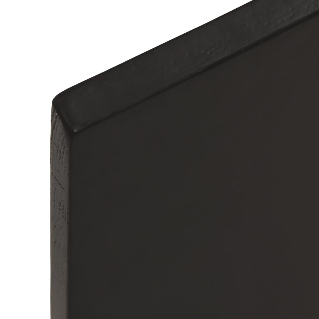 Bordplate mørkebrun 100x60x2 cm behandlet heltre eik