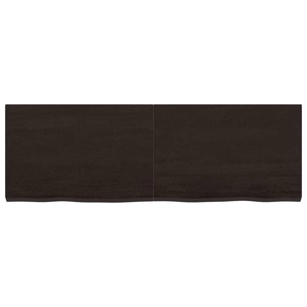 Bordplate mørkebrun 120x40x(2-4) cm behandlet heltre eik