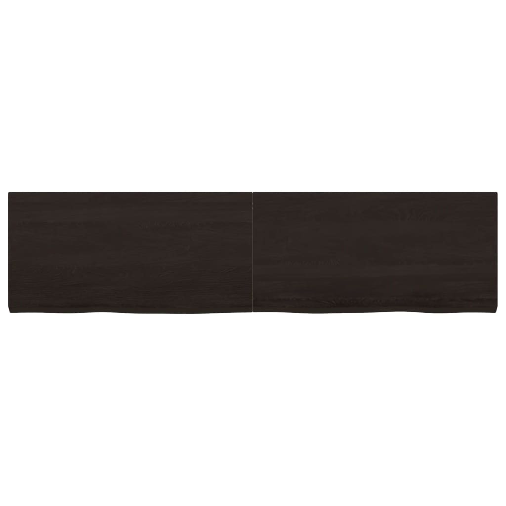 Bordplate mørkebrun 160x40x(2-4) cm behandlet heltre eik