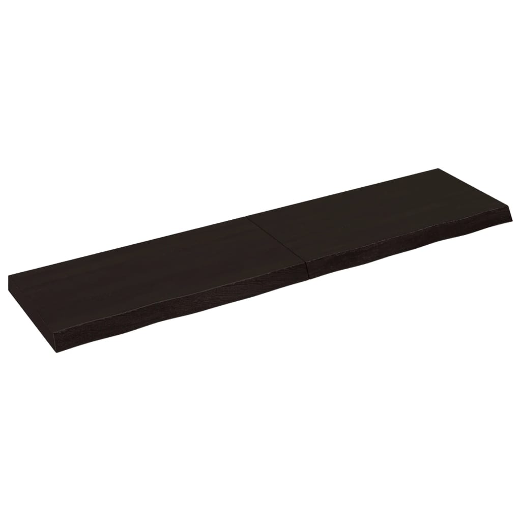 Bordplate mørkebrun 160x40x(2-6) cm behandlet heltre eik