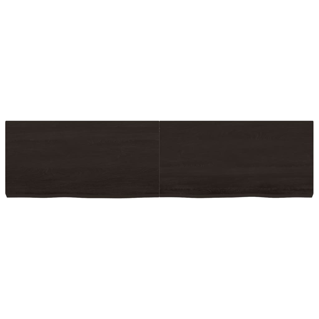 Bordplate mørkebrun 160x40x(2-6) cm behandlet heltre eik