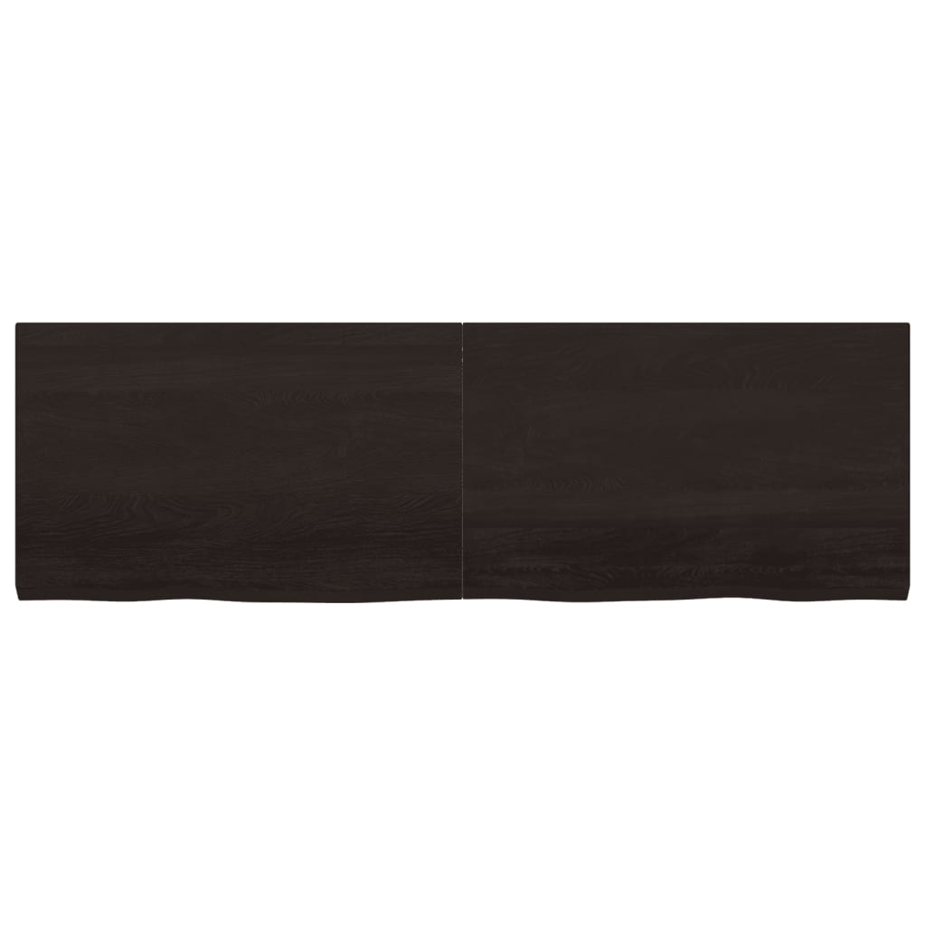 Bordplate mørkebrun 160x50x(2-4) cm behandlet heltre eik